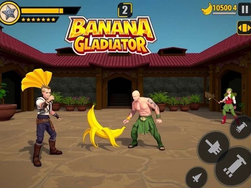 Banana Blade Gladiator Combat Scene